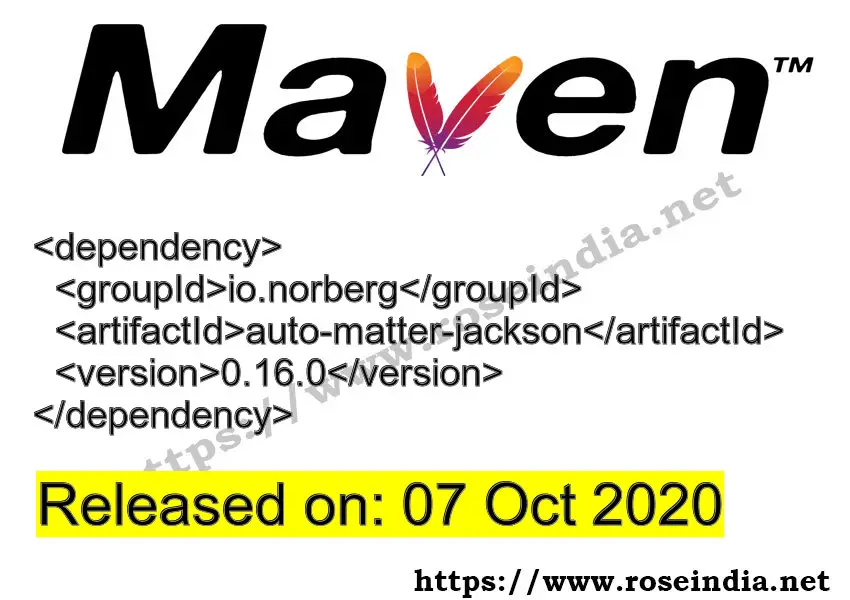 Maven Dependency release