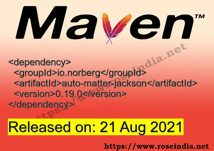 Maven Dependency release