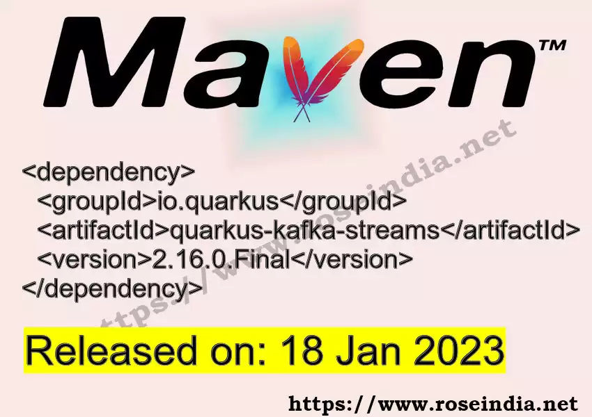 Maven dependency for  GROUP_ID - ARTIFACT_ID version VERSION_ID is released. Learn to use  ARTIFACT_ID version VERSION_ID in Maven based Java projects