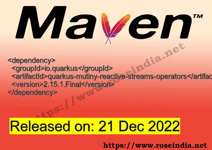 Maven Dependency release