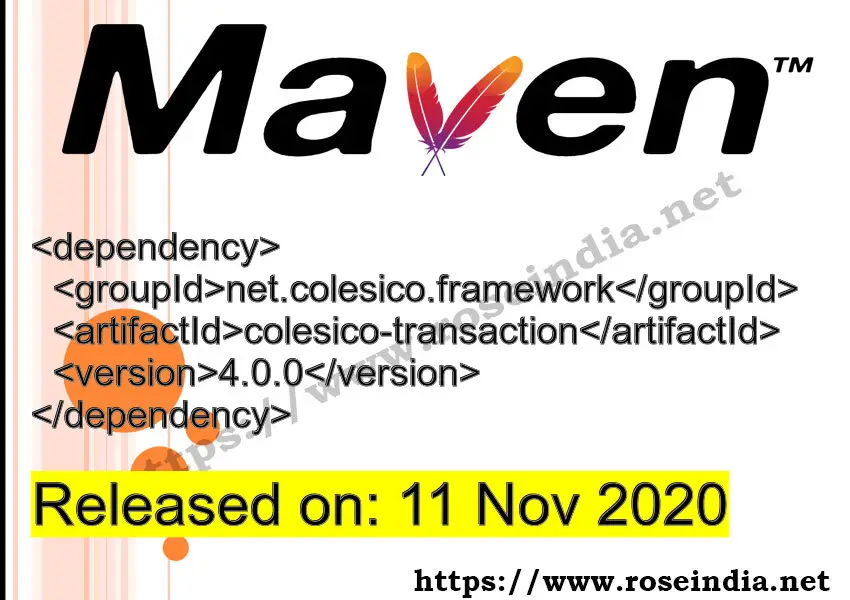 Maven Dependency release