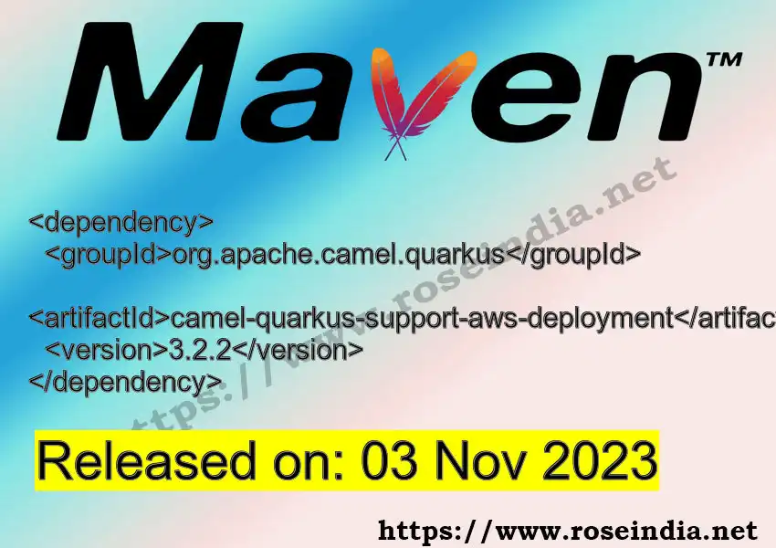 Maven dependency for  GROUP_ID - ARTIFACT_ID version VERSION_ID is released. Learn to use  ARTIFACT_ID version VERSION_ID in Maven based Java projects