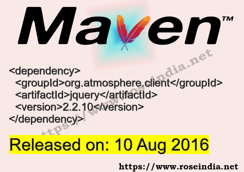 Maven Dependency release