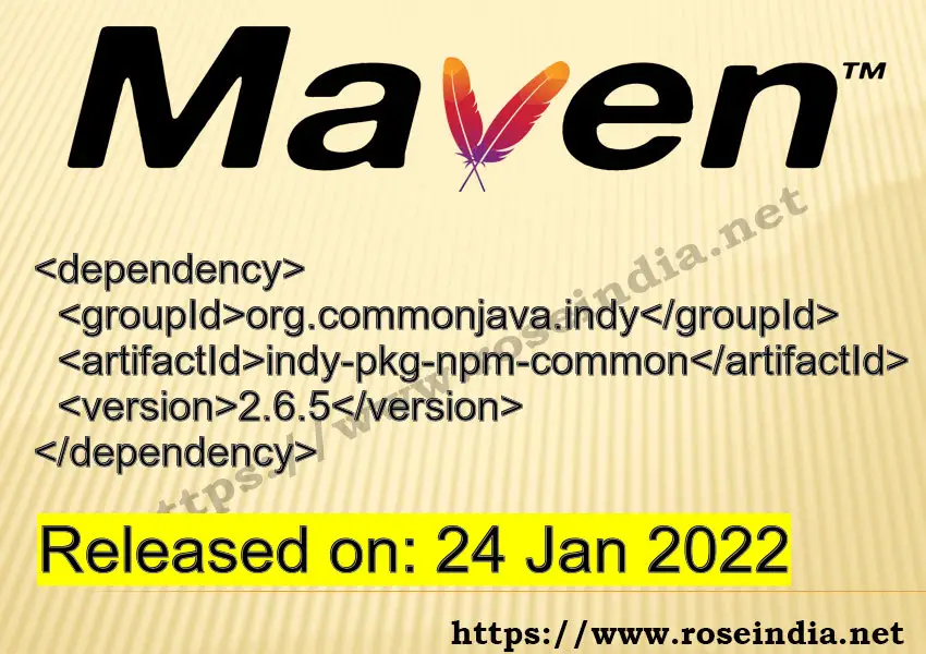 Maven Dependency release