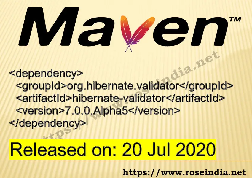 Maven Dependency release