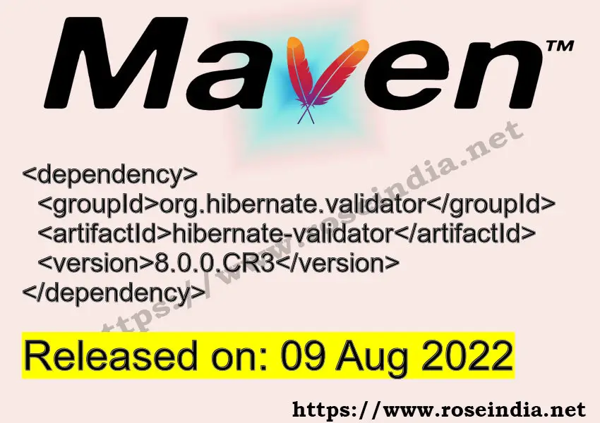 Maven Dependency release