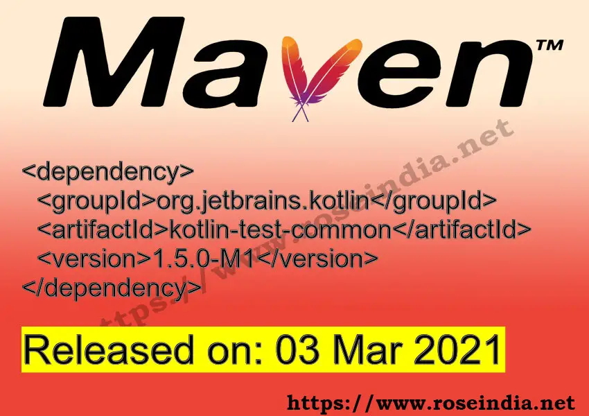 Maven Dependency release