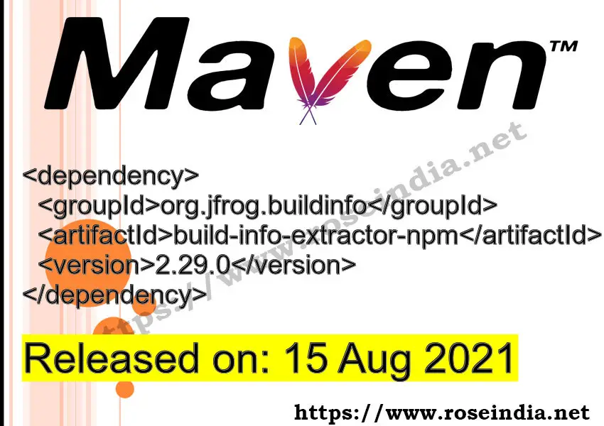 Maven Dependency release