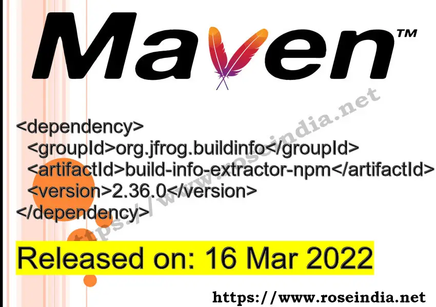 Maven Dependency release