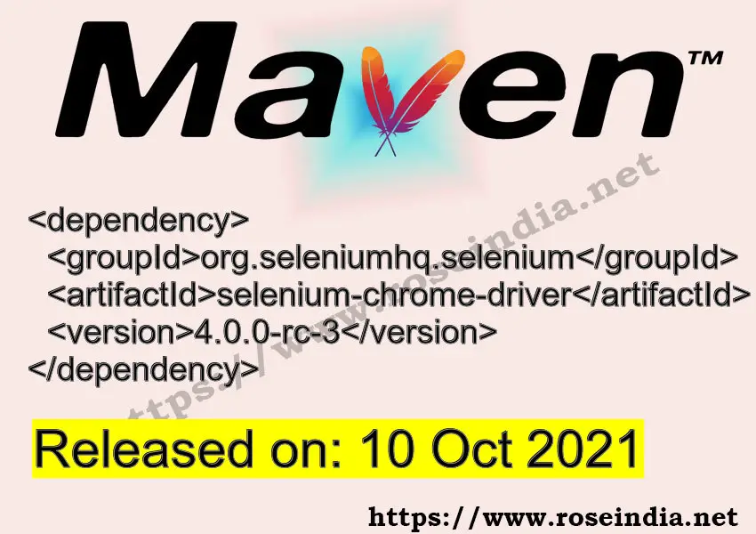 Maven Dependency release