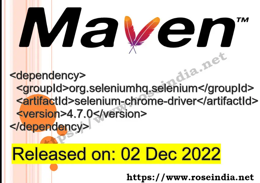 Maven Dependency release