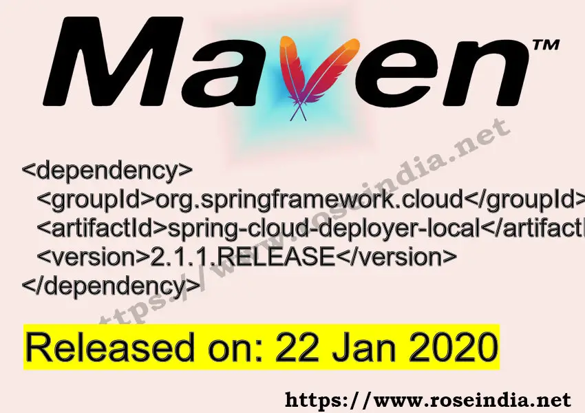 Maven Dependency release