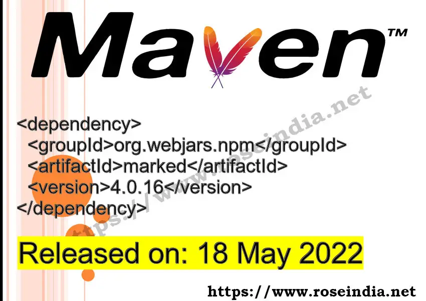 Maven Dependency release