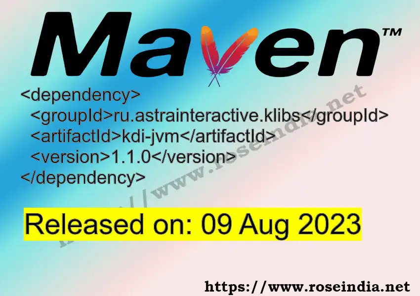 Maven dependency for  GROUP_ID - ARTIFACT_ID version VERSION_ID is released. Learn to use  ARTIFACT_ID version VERSION_ID in Maven based Java projects