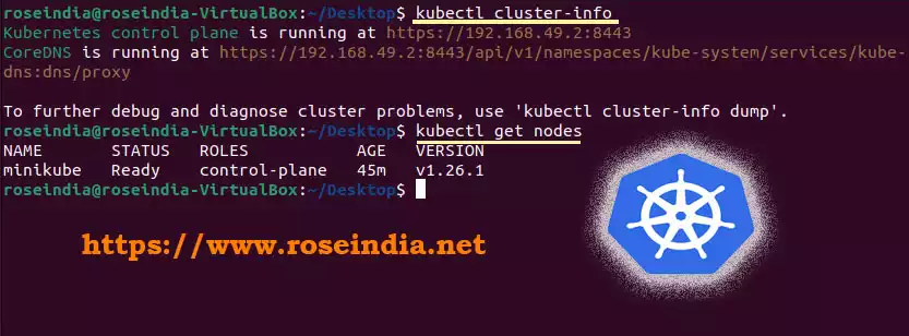 Minikube Cluster info command