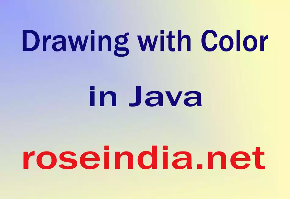 Drawing with Color in Java