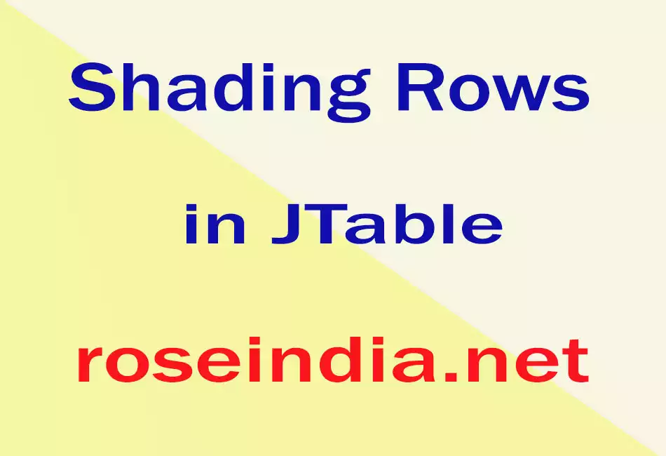 Shading Rows in JTable