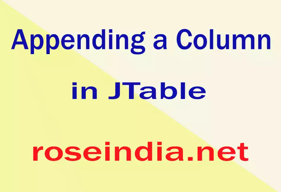 Appending a Column in JTable