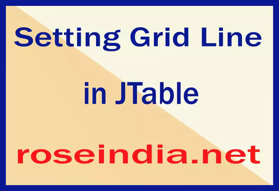 Setting Grid Line in JTable