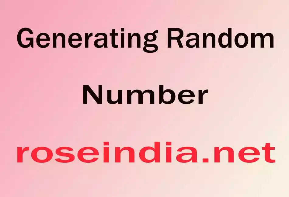 Generating Random Number