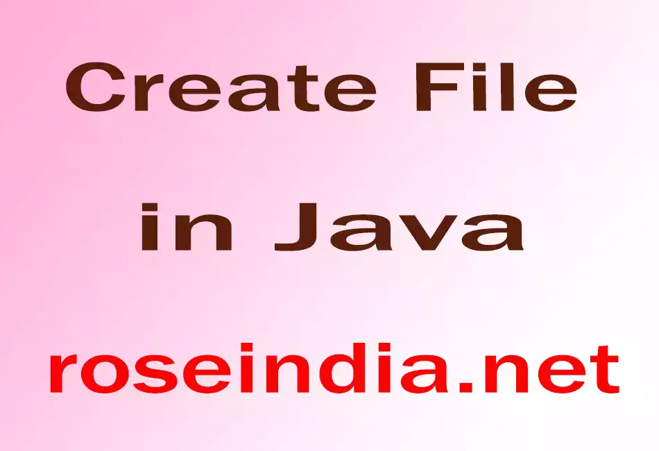 Create File in Java