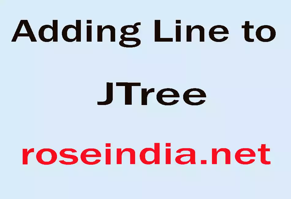 Adding Line to JTree