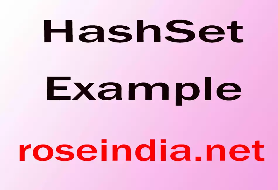 HashSet Example