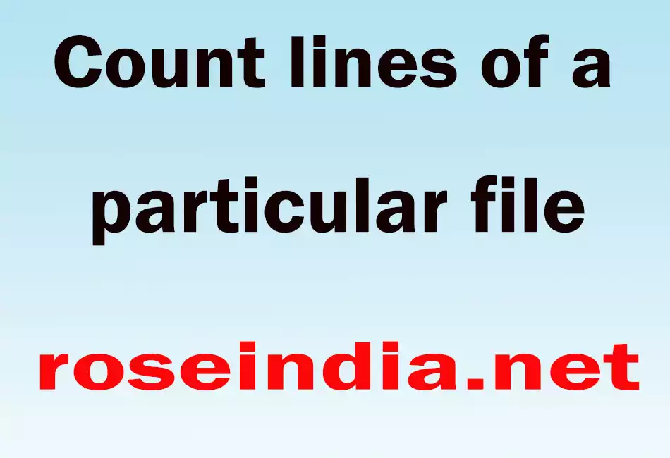 Count lines of a particular file