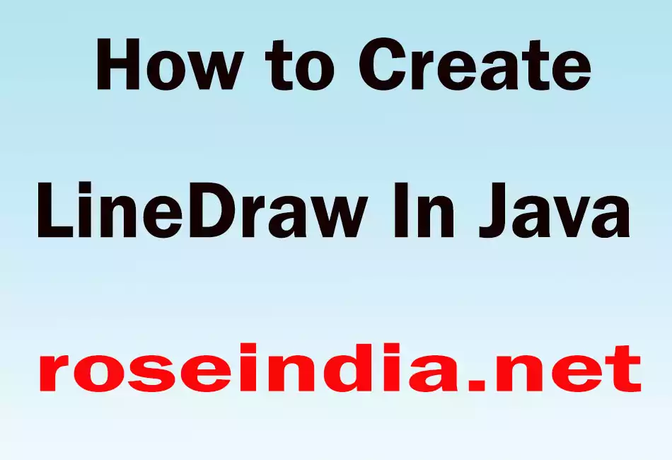 How to create LineDraw In Java