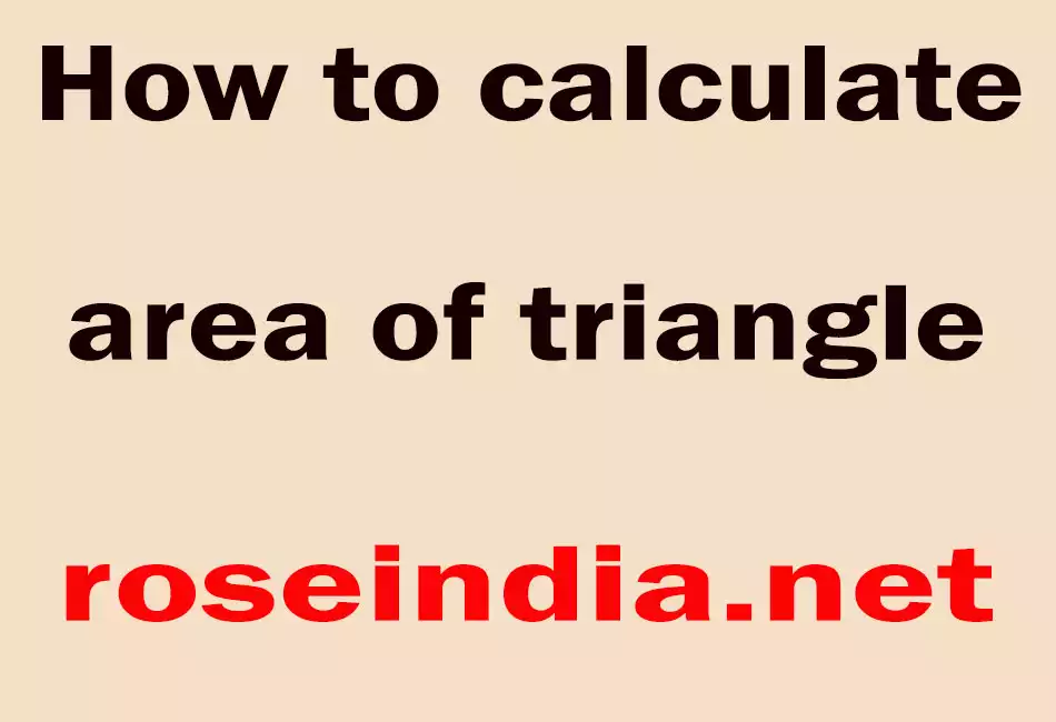 How to calculate area of triangle