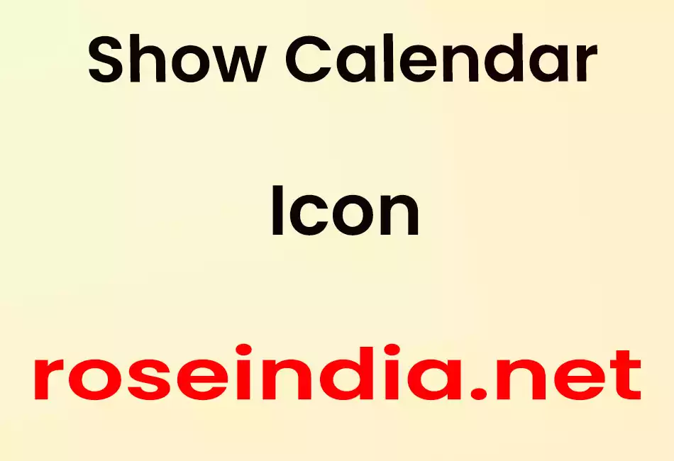 Show Calendar Icon