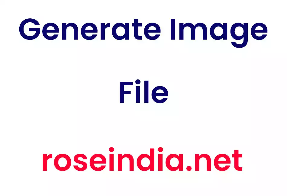 Generate Image Files