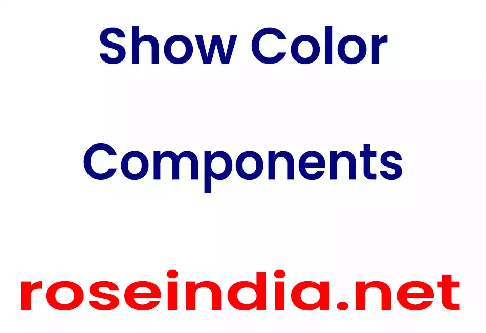 Show Color Components