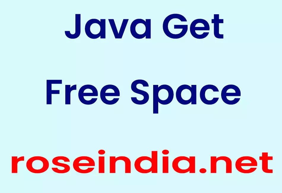 Java Get Free Space