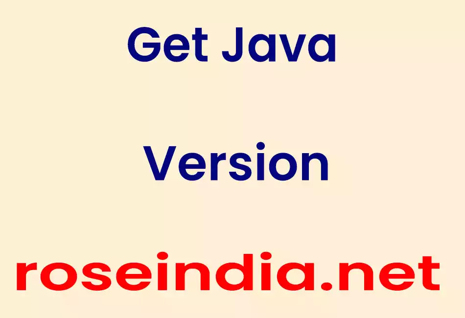 Get Java Version