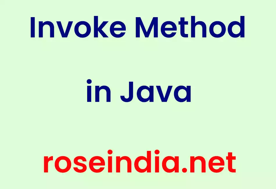 Invoke Method in Java