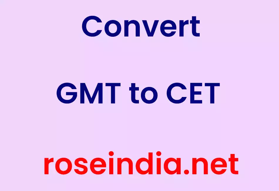 Convert GMT to CET