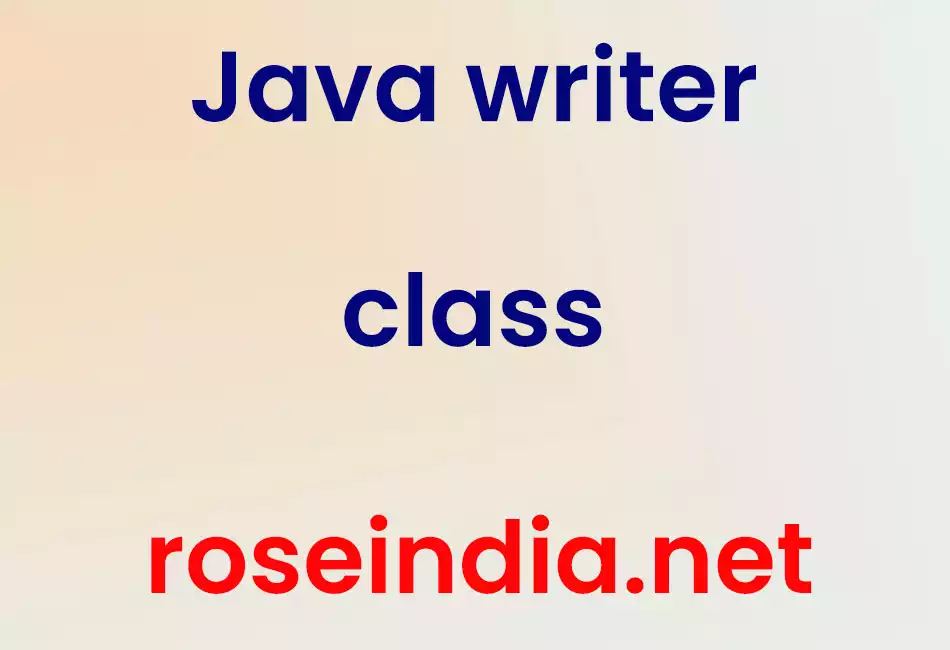 Java writer class