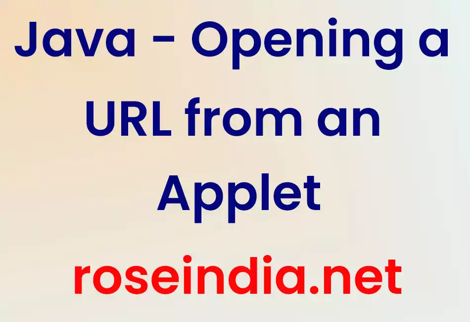 Java - Opening a URL from an Applet