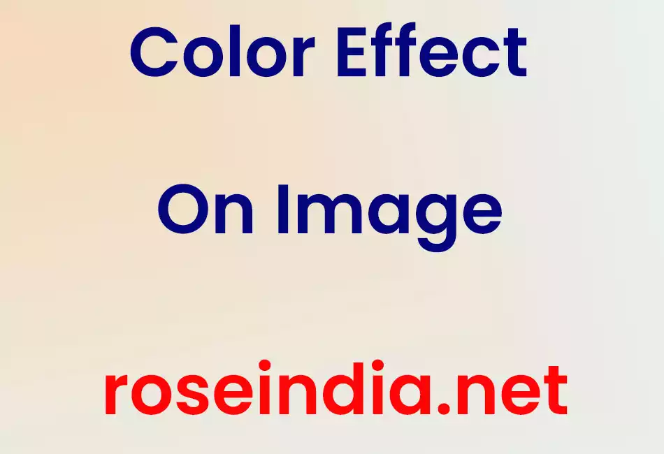 Color Effect On Image