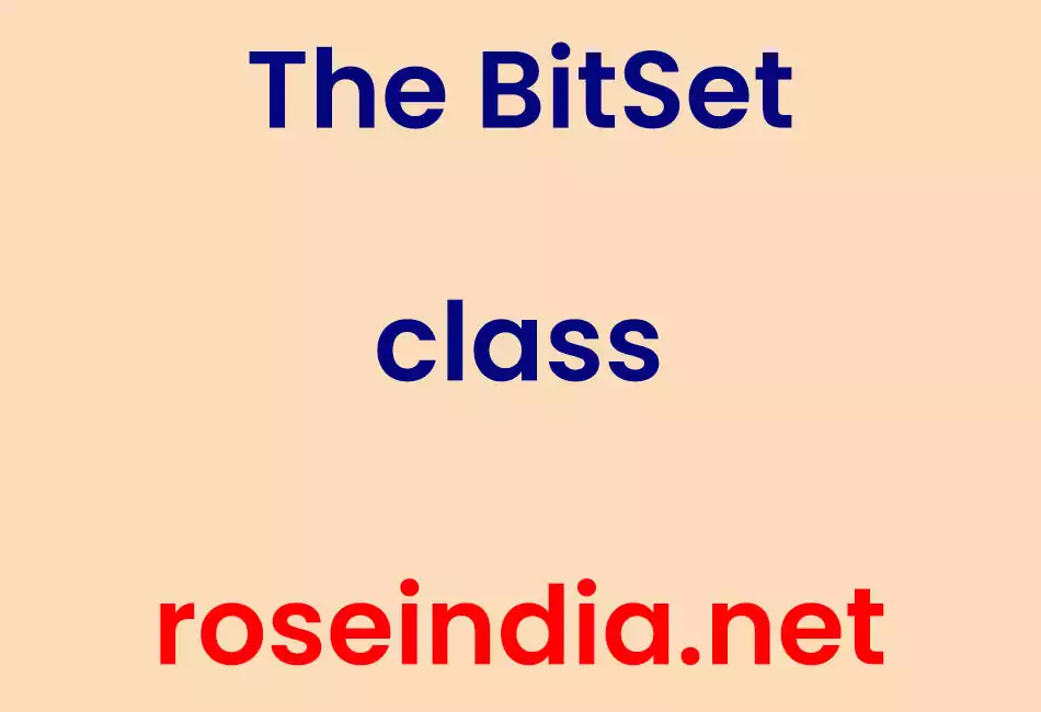 The BitSet class