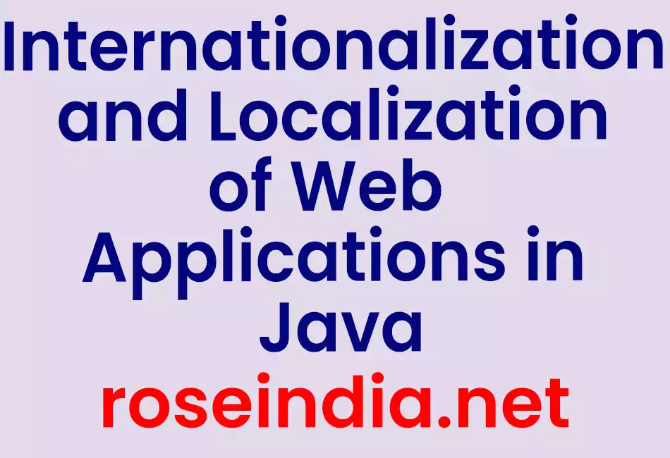 Internationalization and Localization of Web Applications in Java