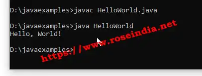 Running Hello World Java Program in command line