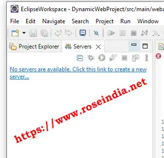Servers Tab in Eclipse