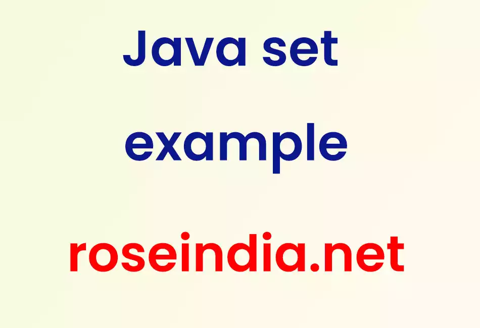 Java set example