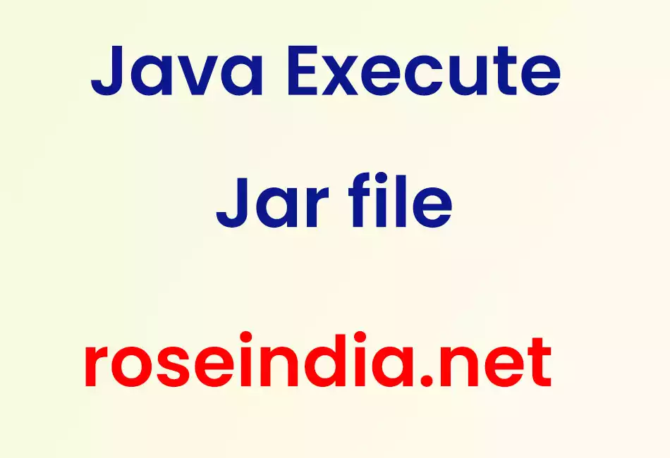Java Execute Jar file