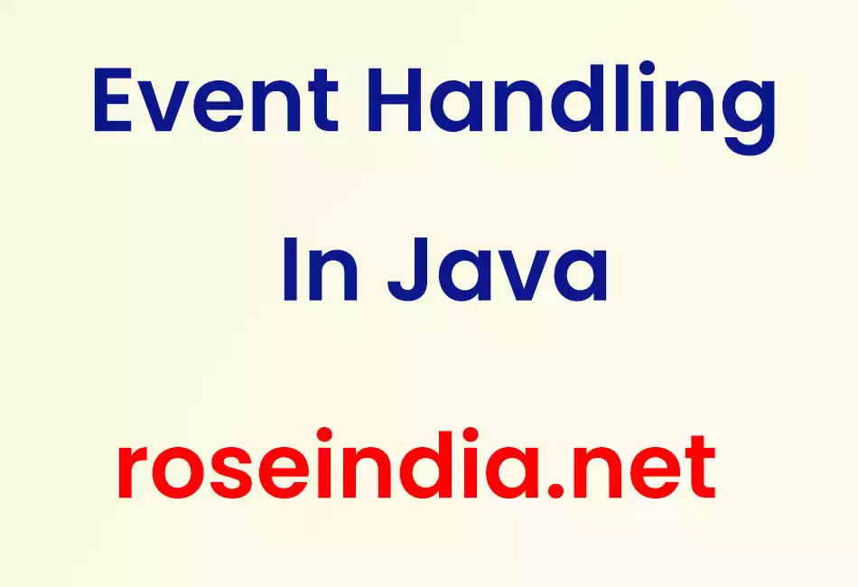 Event Handling In Java