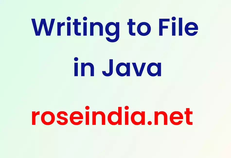 Writing to File in Java