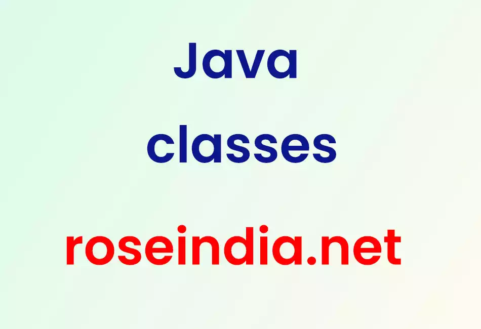 Java classes