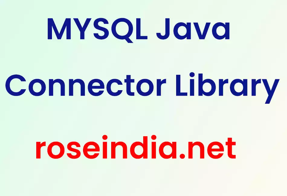 MYSQL Java Connector Library